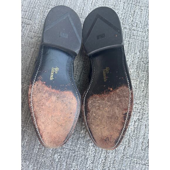 Allen Edmond Black Patent Leather Lace Up Dress Shoes Tuxedo 7.5 C - Picture 7 of 10